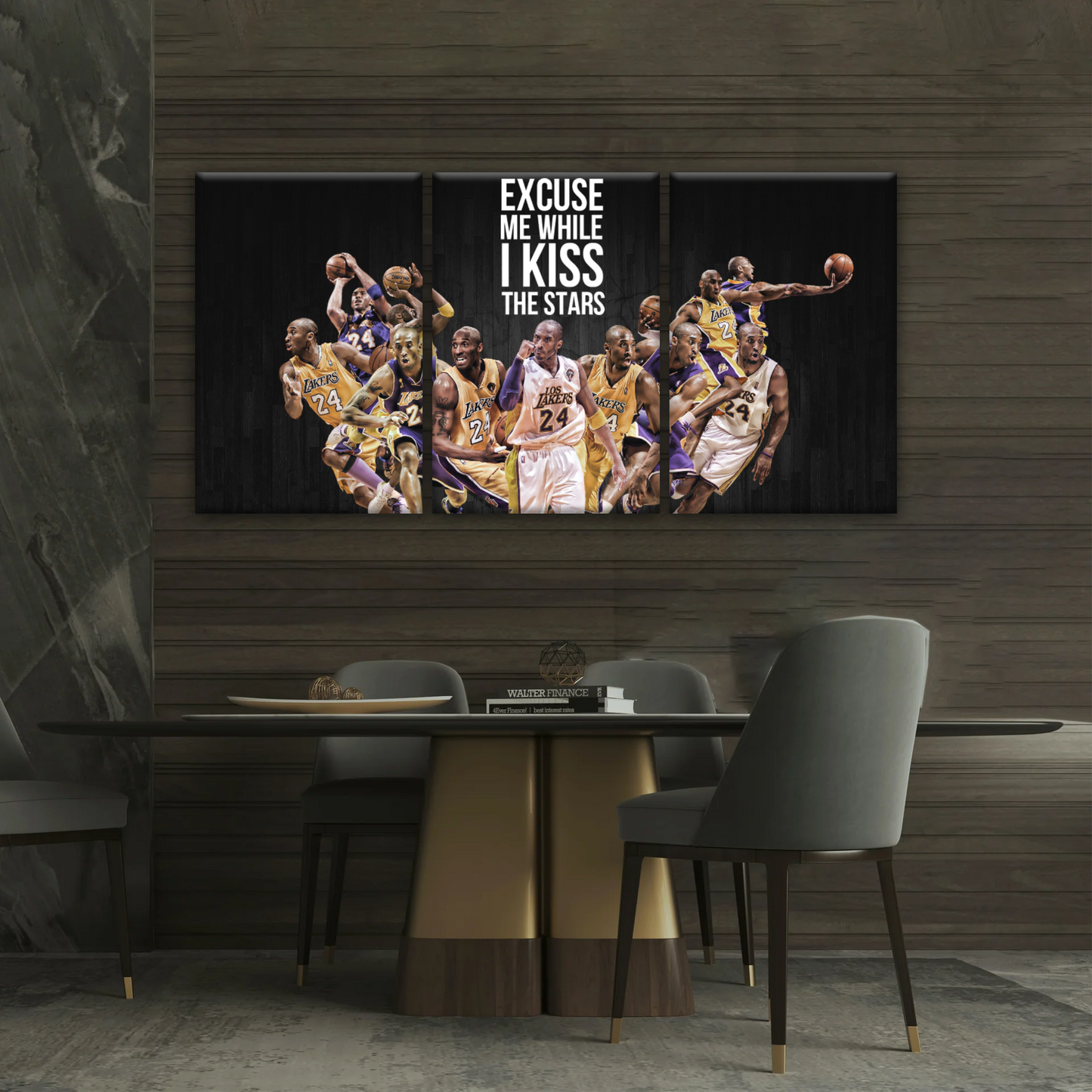 Basketball Sports - Kobe Bryant Kiss The Stars Canvas Photo Prints