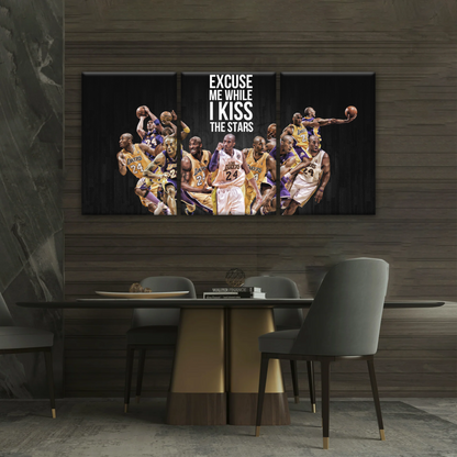 Basketball Sports - Kobe Bryant Kiss The Stars Canvas Photo Prints