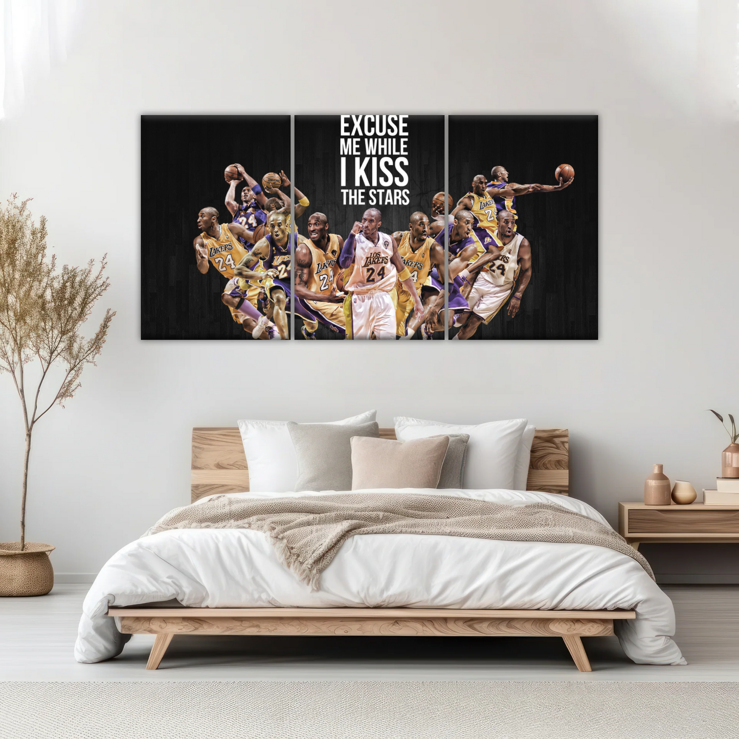 Basketball Sports - Kobe Bryant Kiss The Stars Canvas Photo Prints
