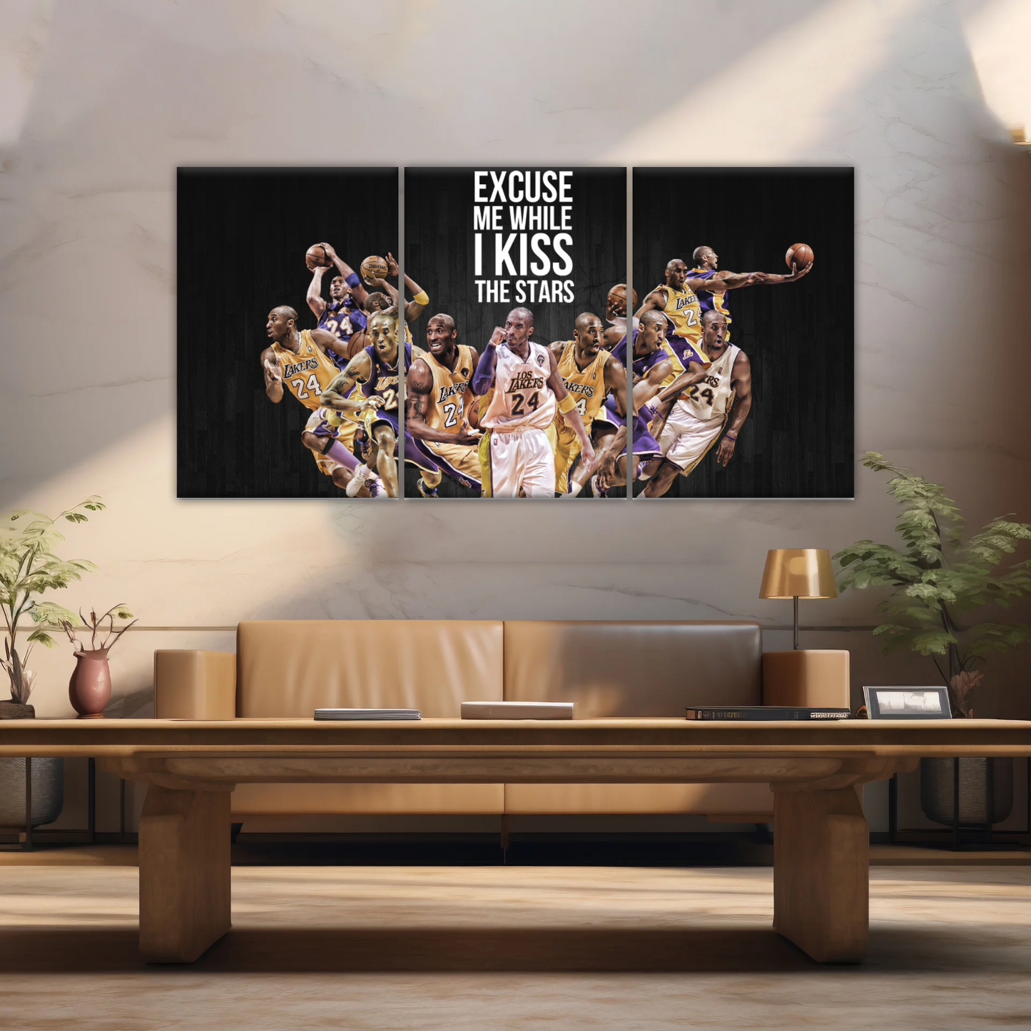 Basketball Sports - Kobe Bryant Kiss The Stars Canvas Photo Prints