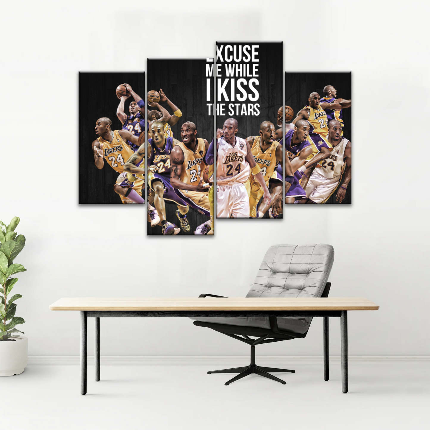 Basketball Sports - Kobe Bryant Kiss The Stars Canvas Photo Prints