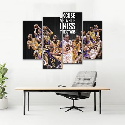 Basketball Sports - Kobe Bryant Kiss The Stars Canvas Photo Prints