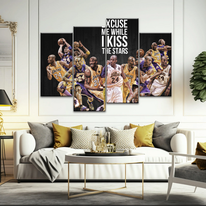 Basketball Sports - Kobe Bryant Kiss The Stars Canvas Photo Prints