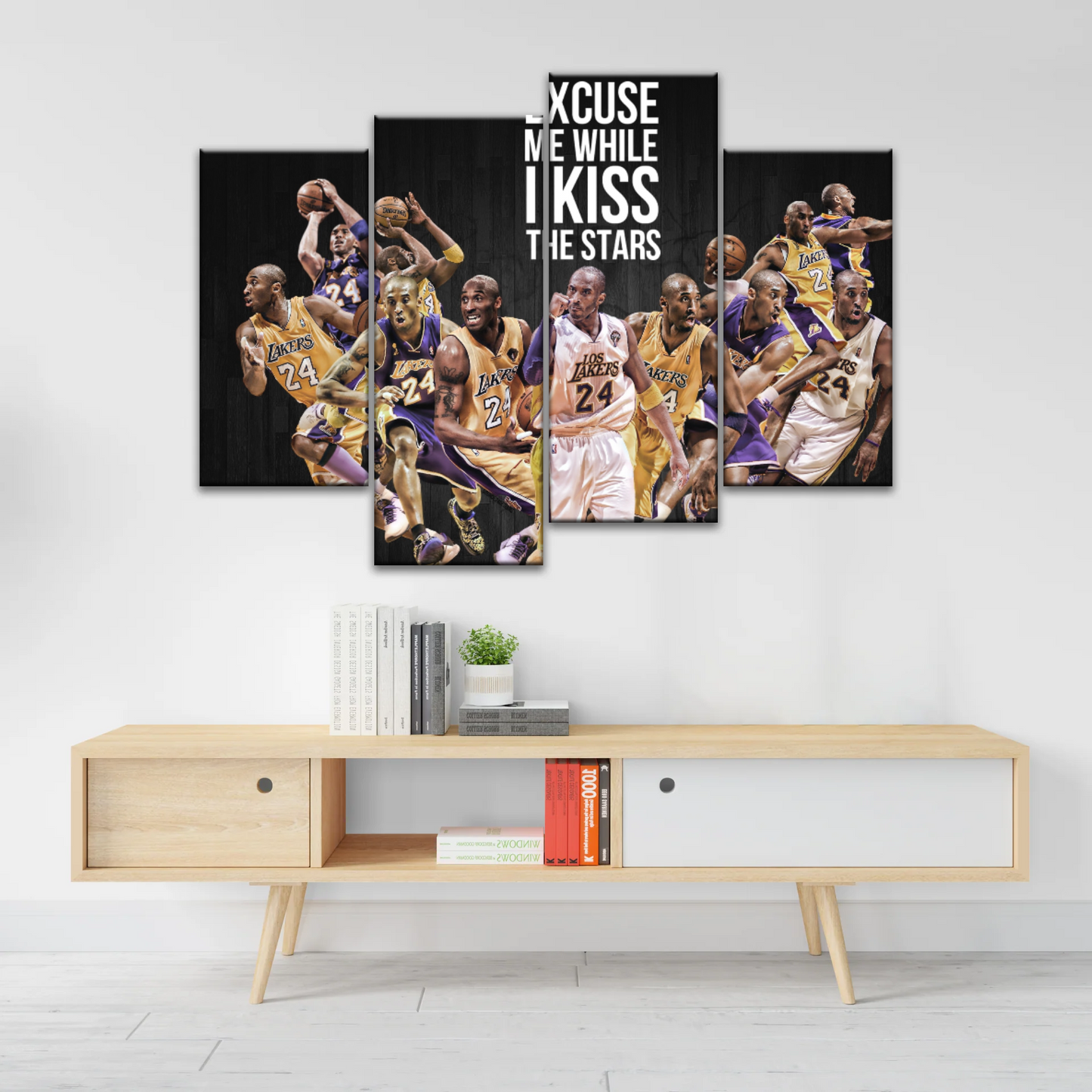 Basketball Sports - Kobe Bryant Kiss The Stars Canvas Photo Prints