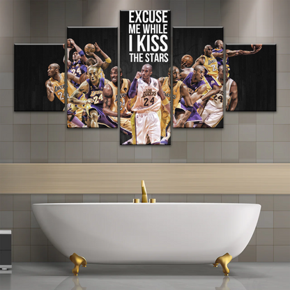Basketball Sports - Kobe Bryant Kiss The Stars Canvas Photo Prints
