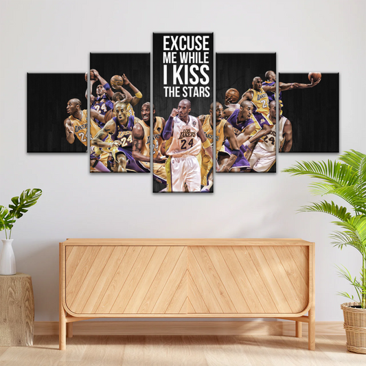 Basketball Sports - Kobe Bryant Kiss The Stars Canvas Photo Prints