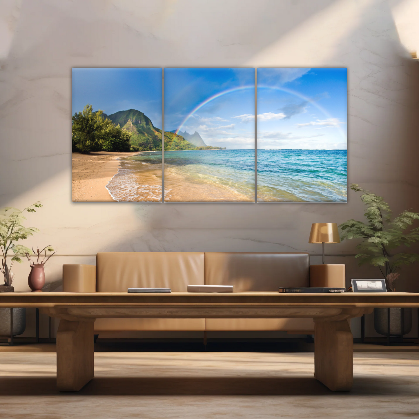 Beach Rainbow Wall Art Home Decor