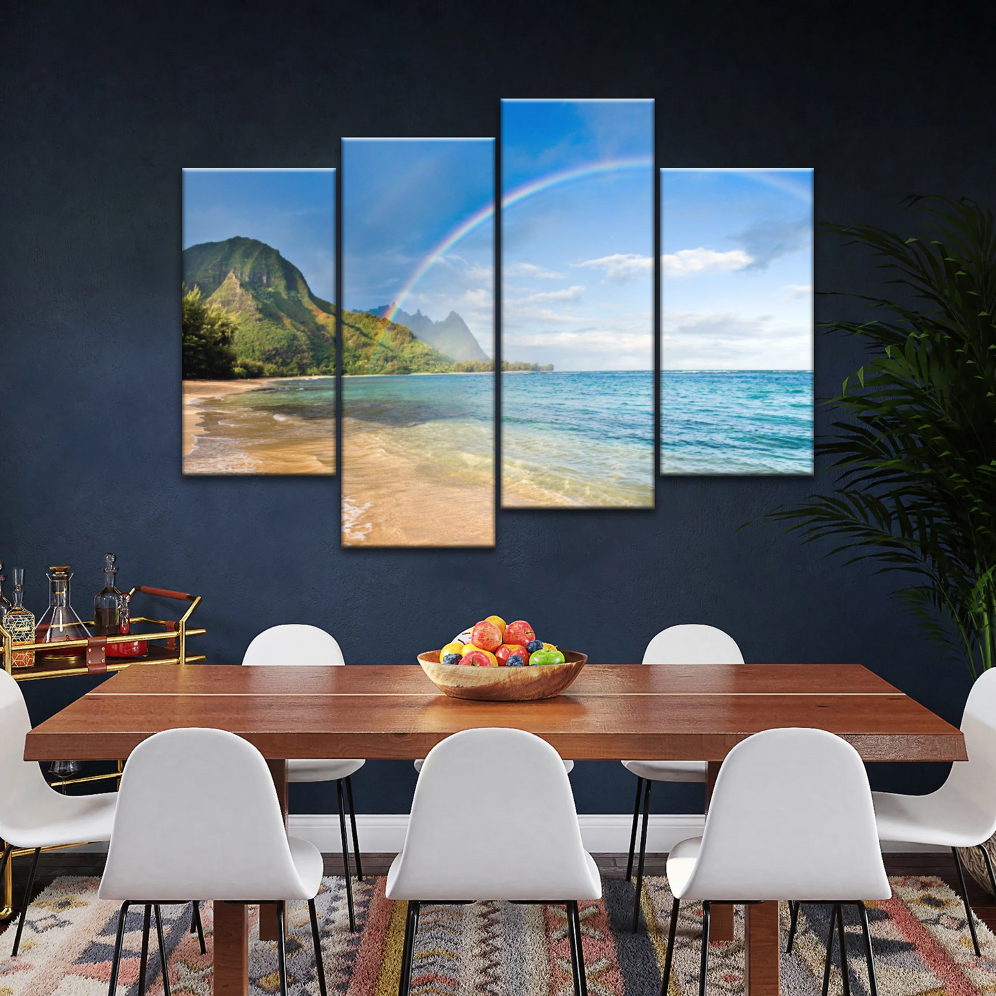 Beach Rainbow Wall Art Home Decor