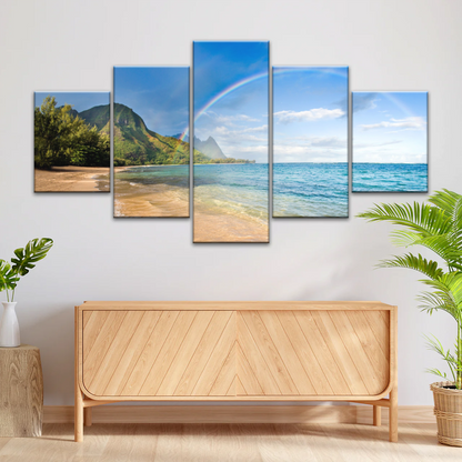 Beach Rainbow Wall Art Home Decor