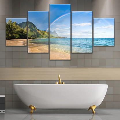 Beach Rainbow Wall Art Home Decor