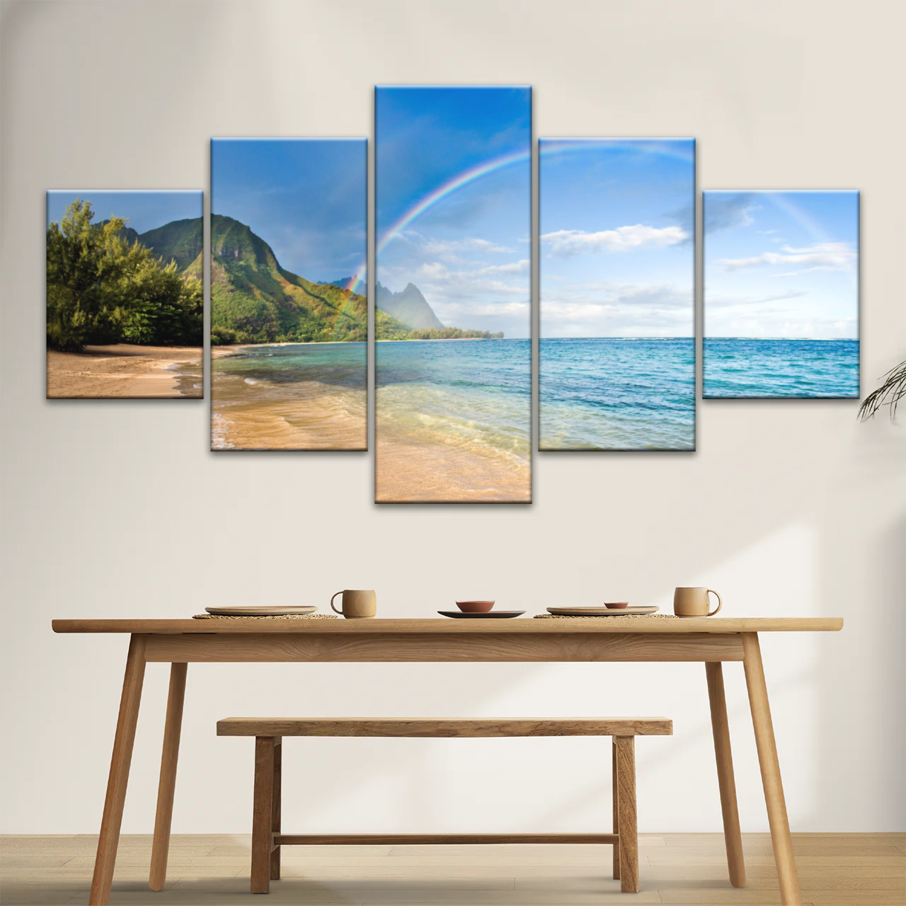 Beach Rainbow Wall Art Home Decor
