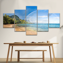 Load image into Gallery viewer, Beach Rainbow Wall Art Home Decor