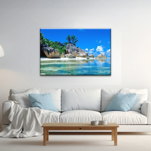 Beautiful Scenery of The Beach Under Blue Sky Beach Wall Art