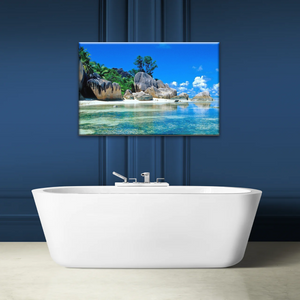 Beautiful Scenery of The Beach Under Blue Sky Beach Wall Art