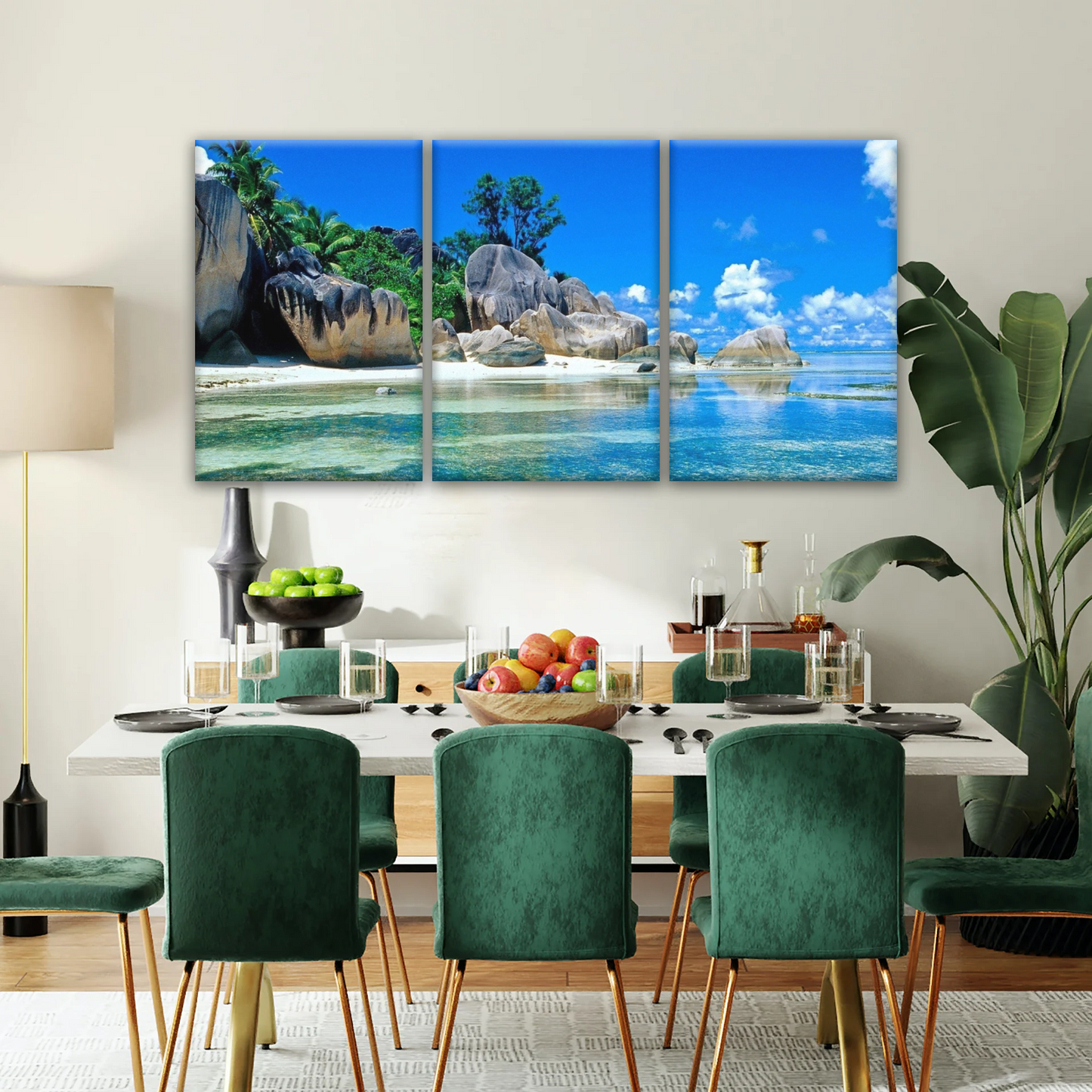 Beautiful Scenery of The Beach Under Blue Sky Beach Wall Art