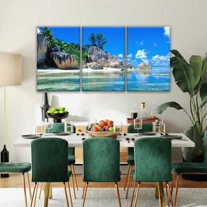 Beautiful Scenery of The Beach Under Blue Sky Beach Wall Art