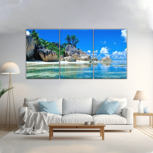 Beautiful Scenery of The Beach Under Blue Sky Beach Wall Art