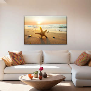 Beautiful View Of The Seaside Under The Sunset Beach Art For Wall