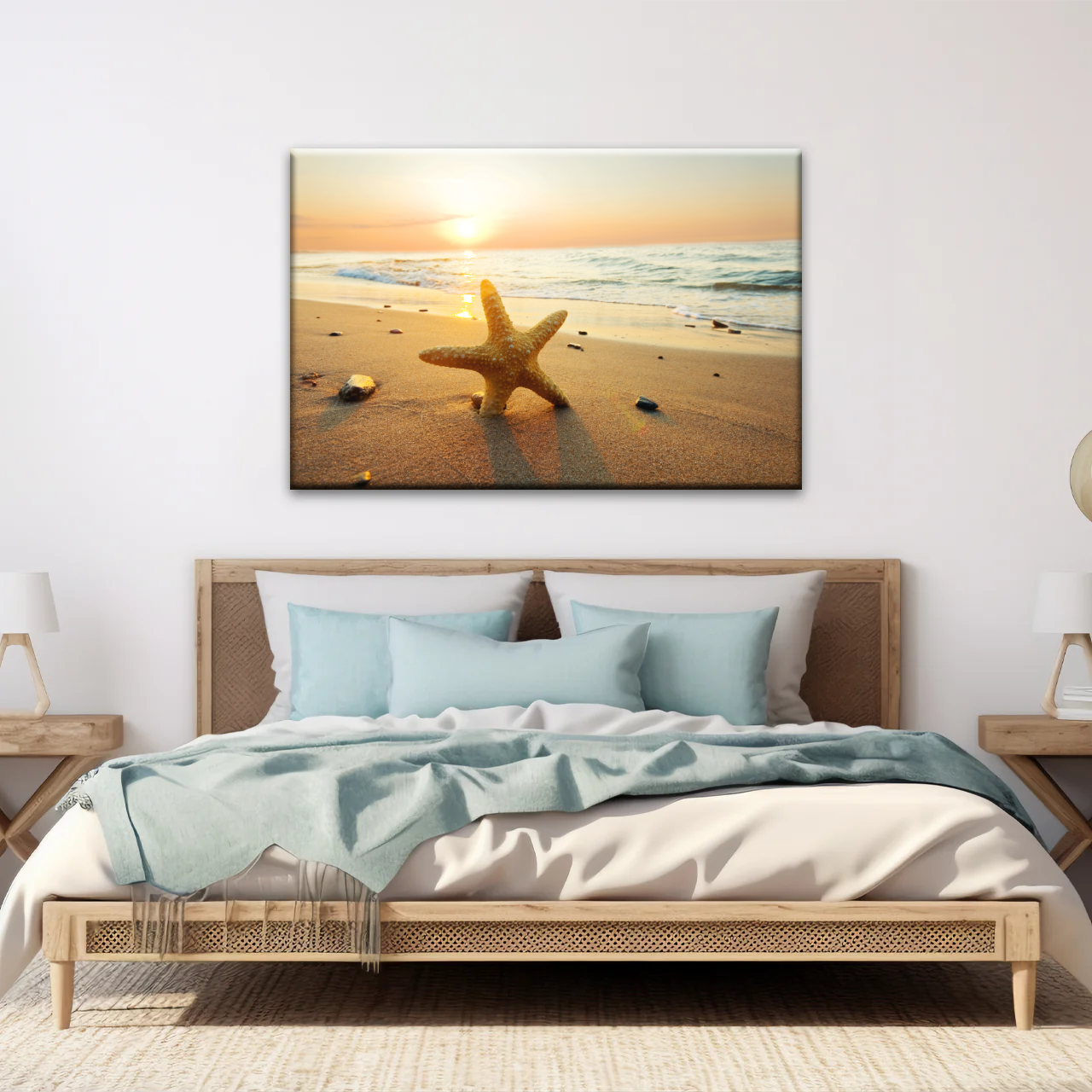 Beautiful View Of The Seaside Under The Sunset Beach Art For Wall