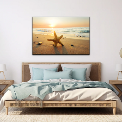 Beautiful View Of The Seaside Under The Sunset Beach Art For Wall