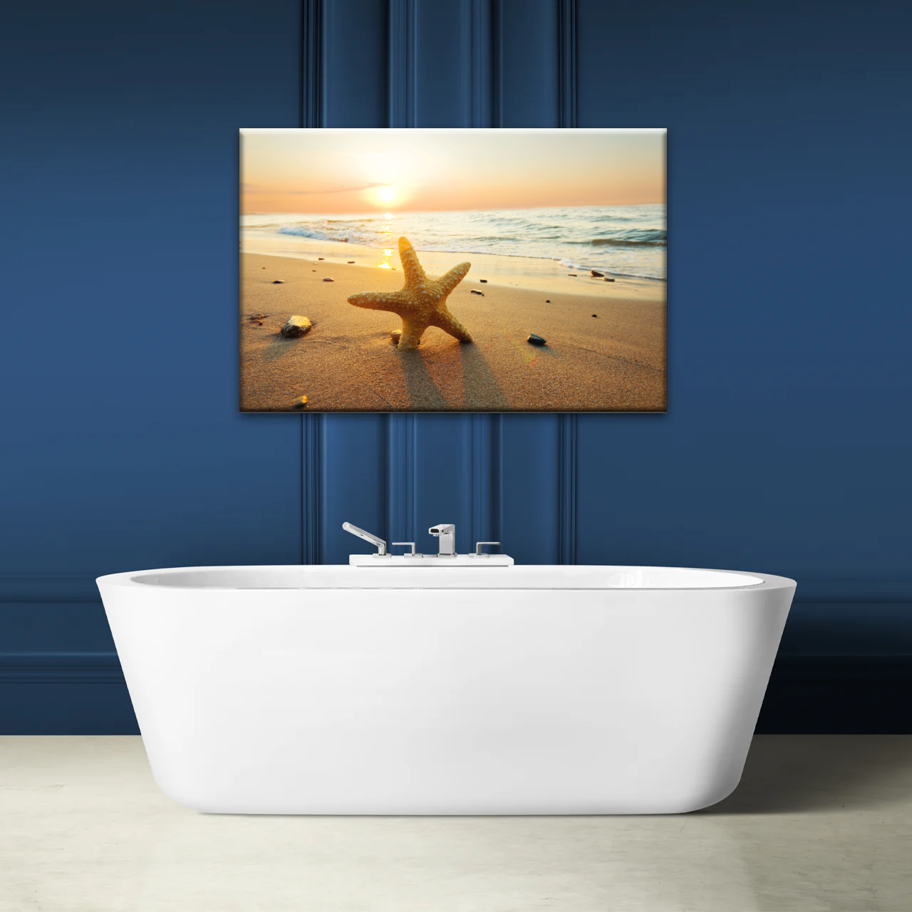 Beautiful View Of The Seaside Under The Sunset Beach Art For Wall