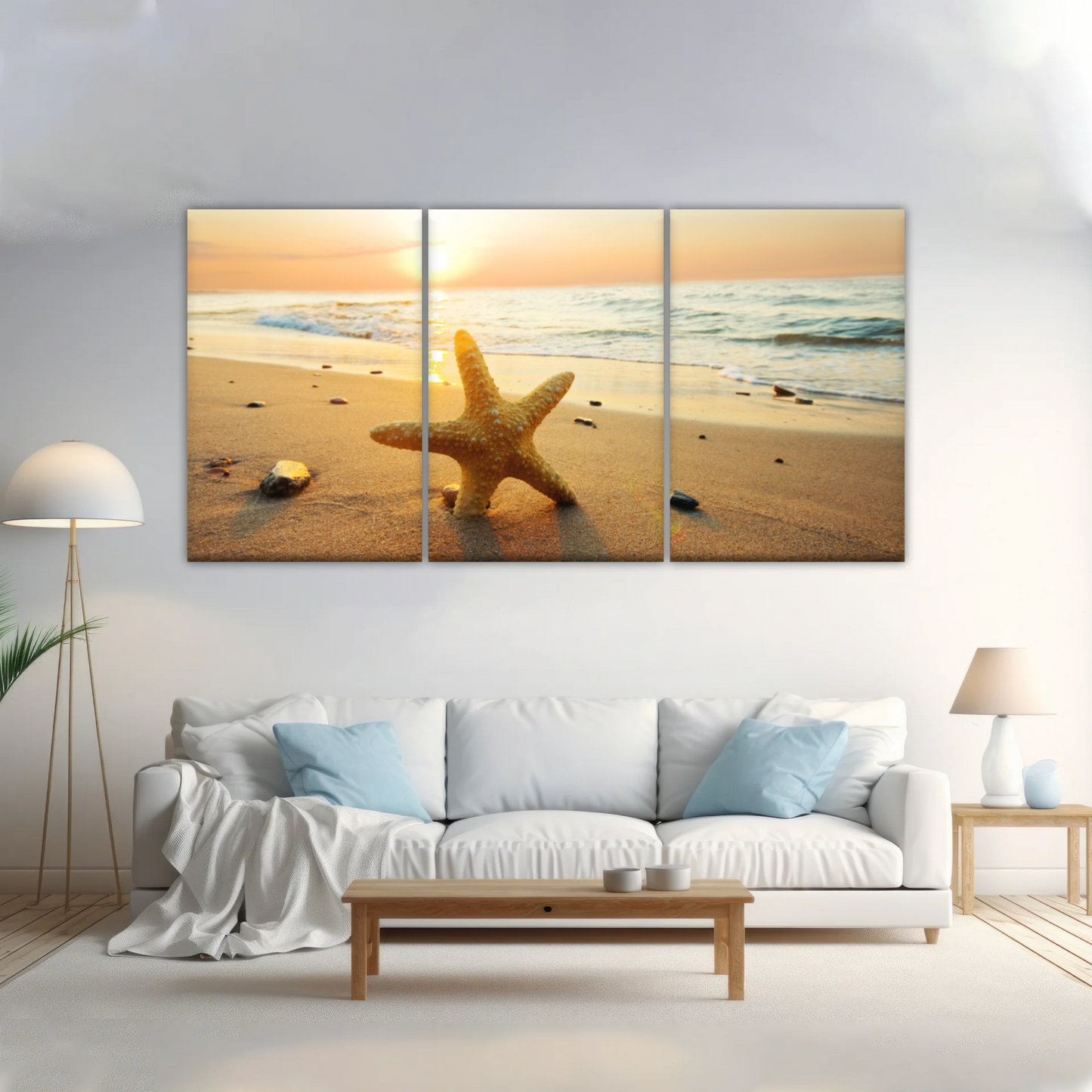 Beautiful View Of The Seaside Under The Sunset Beach Art For Wall