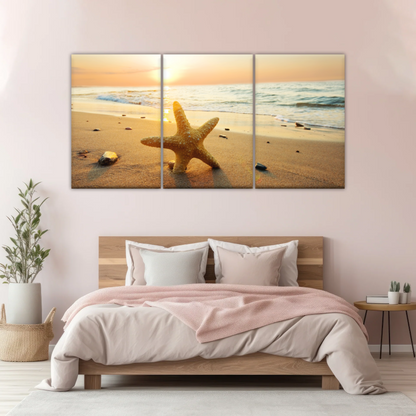 Beautiful View Of The Seaside Under The Sunset Beach Art For Wall