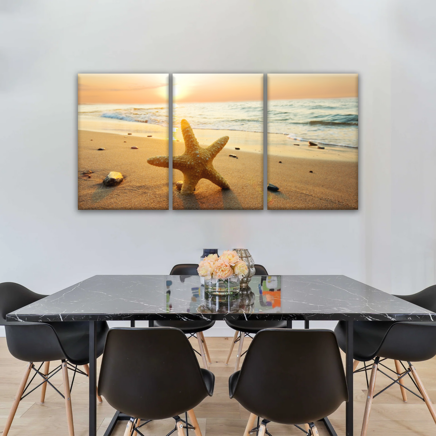 Beautiful View Of The Seaside Under The Sunset Beach Art For Wall