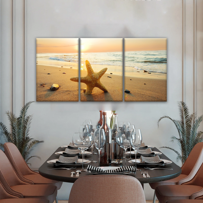 Beautiful View Of The Seaside Under The Sunset Beach Art For Wall