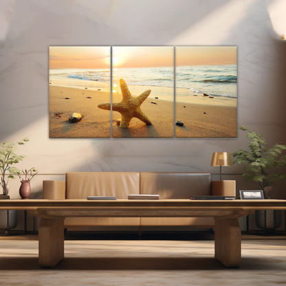 Beautiful View Of The Seaside Under The Sunset Beach Art For Wall