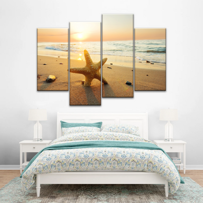 Beautiful View Of The Seaside Under The Sunset Beach Art For Wall
