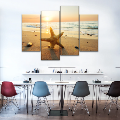 Beautiful View Of The Seaside Under The Sunset Beach Art For Wall