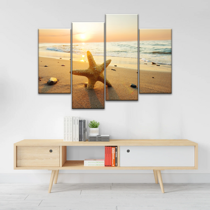 Beautiful View Of The Seaside Under The Sunset Beach Art For Wall
