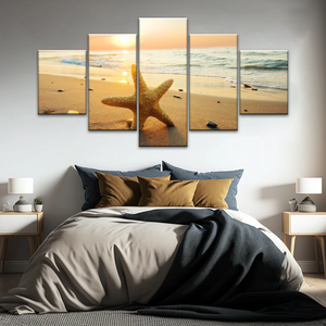 Beautiful View Of The Seaside Under The Sunset Beach Art For Wall