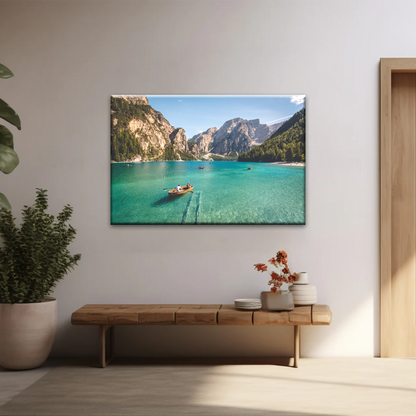 Boating Under Clear Skies Canvas Prints Wall Art