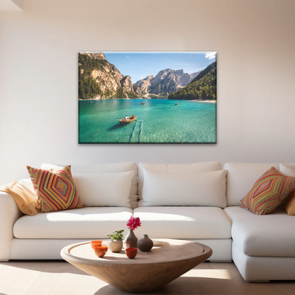 Boating Under Clear Skies Canvas Prints Wall Art