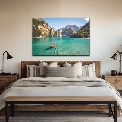 Boating Under Clear Skies Canvas Prints Wall Art