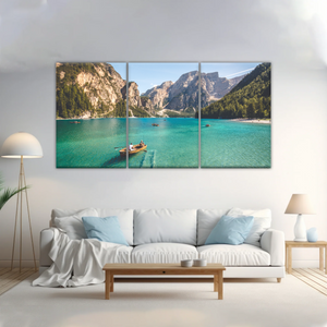 Boating Under Clear Skies Canvas Prints Wall Art