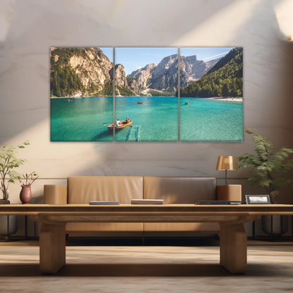 Boating Under Clear Skies Canvas Prints Wall Art