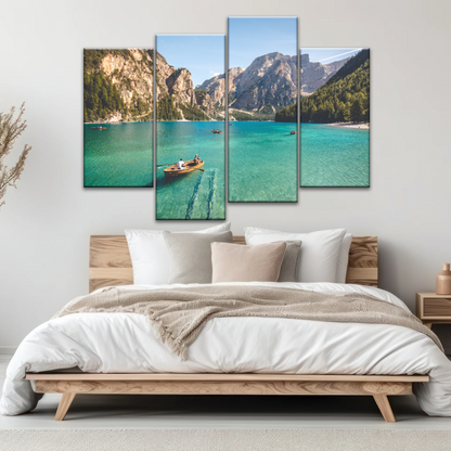 Boating Under Clear Skies Canvas Prints Wall Art