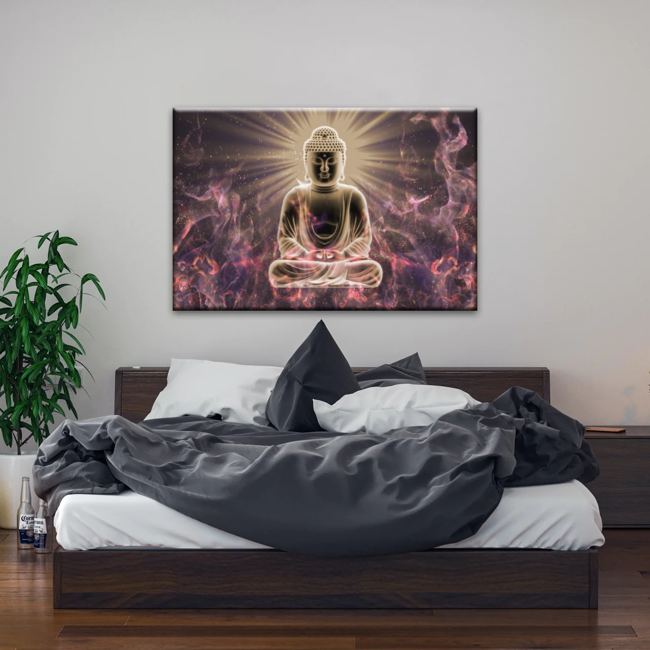 Sitting Buddha Meditation Canvas Photos Print