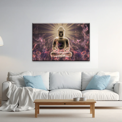Sitting Buddha Meditation Canvas Photos Print