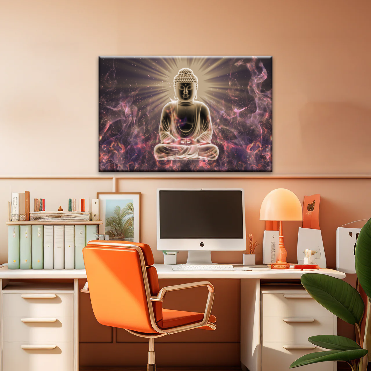 Sitting Buddha Meditation Canvas Photos Print