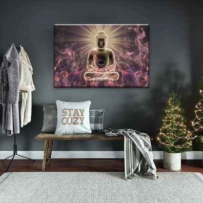 Sitting Buddha Meditation Canvas Photos Print