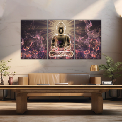 Sitting Buddha Meditation Canvas Photos Print