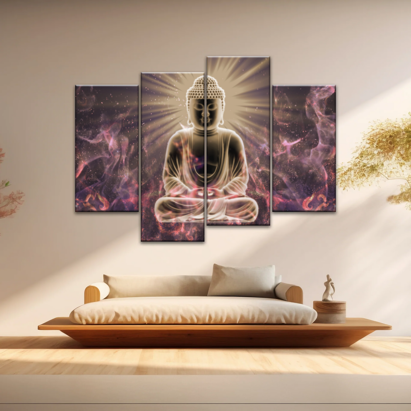Sitting Buddha Meditation Canvas Photos Print