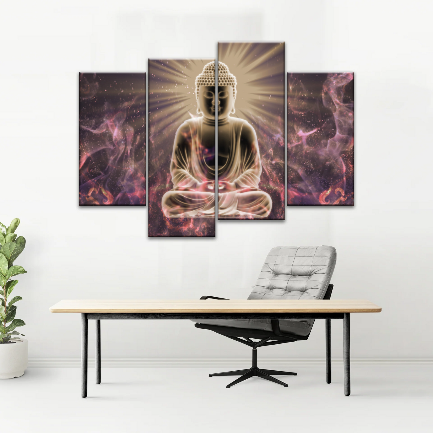 Sitting Buddha Meditation Canvas Photos Print