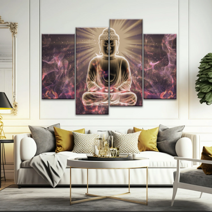 Sitting Buddha Meditation Canvas Photos Print