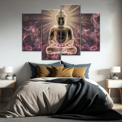 Sitting Buddha Meditation Canvas Photos Print