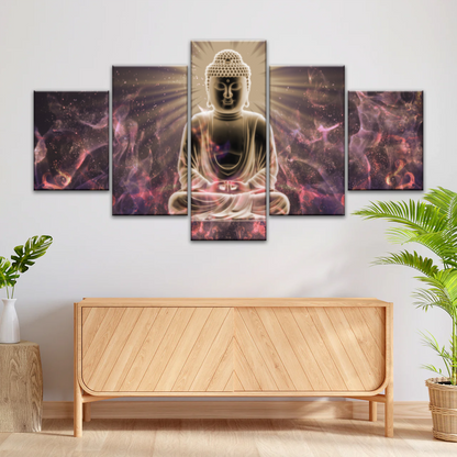 Sitting Buddha Meditation Canvas Photos Print